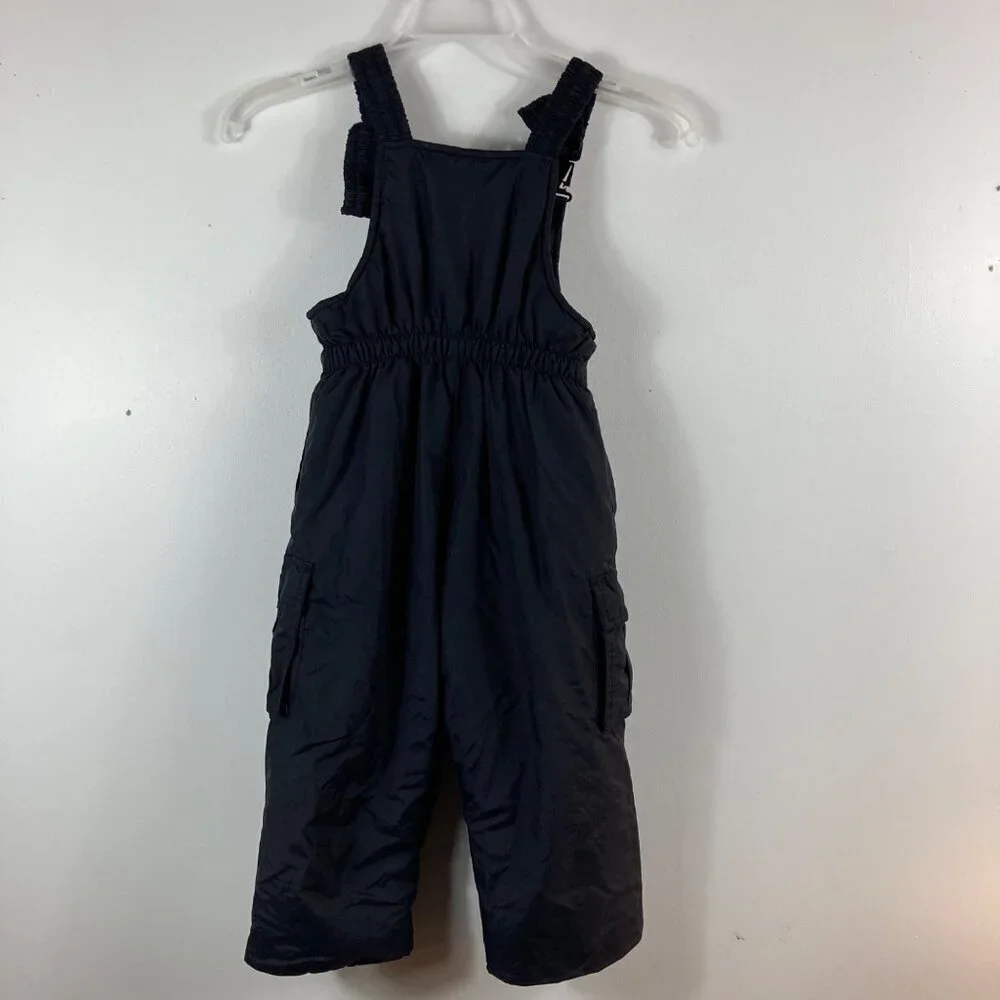 Kids Osh Kosh Bgosh Snow Bib Insulated Adjustable Overalls‎ Pants Black 4